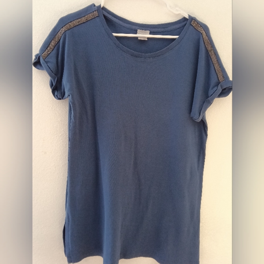 Chico's Blue Short Sleeve Tee